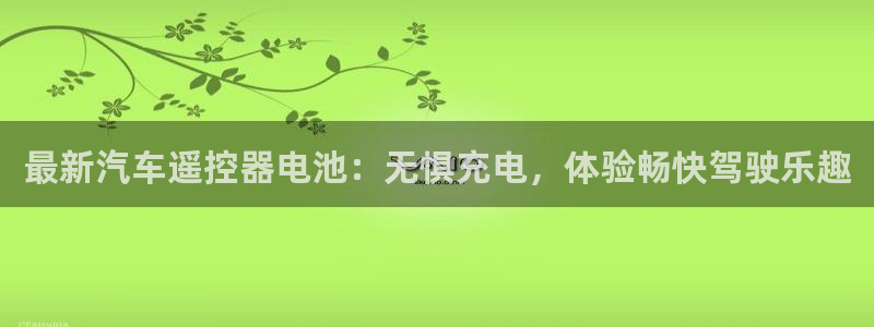 优发国际平台手机版下载安装：最新汽车遥控器电池：无惧充电，体验畅快驾驶乐趣
